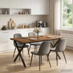 vidaXL Stôl s živým okrajom 160 x 80 x 75 cm Pevné akáciové drevo – Obrázok 3