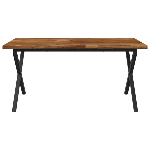 vidaXL Stôl s živým okrajom 160 x 80 x 75 cm Pevné akáciové drevo – Obrázok 4