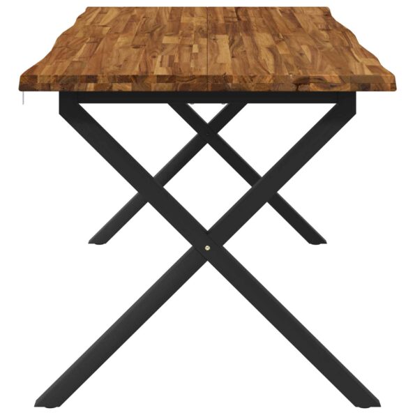 vidaXL Stôl s živým okrajom 160 x 80 x 75 cm Pevné akáciové drevo – Obrázok 5