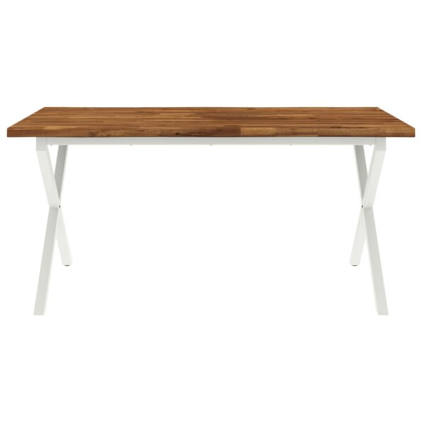 vidaXL Stôl s živým okrajom 160 x 90 x 75 cm Pevné akáciové drevo – Obrázok 4