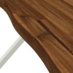 vidaXL Stôl s živým okrajom 160 x 90 x 75 cm Pevné akáciové drevo – Obrázok 8