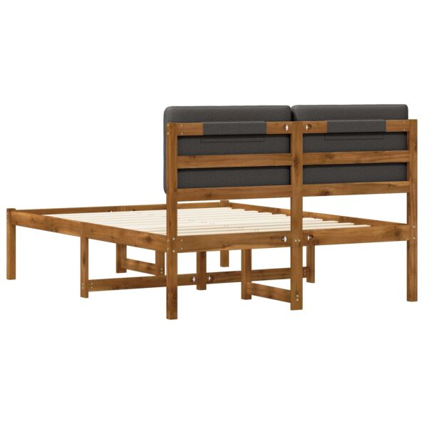 vidaXL Rám postele s čalúneným čelom Prírodná a tmavosivá 150 x 200 cm – Obrázok 6