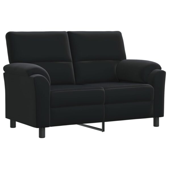 vidaXL Sada pohoviek 2 pcs Čierna Zamat – Obrázok 4