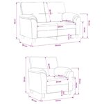 vidaXL Sada pohoviek 2 pcs Žltá Zamat – Obrázok 8