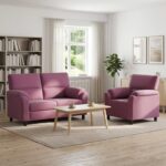 vidaXL Sada pohoviek 2 pcs Fialová Zamat