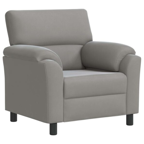 vidaXL Sada pohoviek 2 pcs Svetlosivá Zamat – Obrázok 3