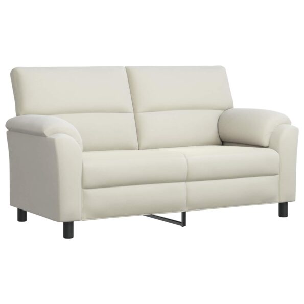 vidaXL Sada pohoviek 2 pcs Krémová Zamat – Obrázok 4