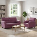 vidaXL Sada pohoviek 2 pcs Fialová Zamat