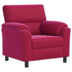 vidaXL Sada pohoviek 3 pcs Víno červené Zamat – Obrázok 3