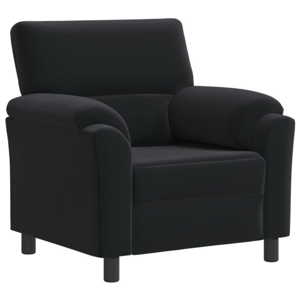 vidaXL Sada pohoviek 3 pcs Čierna Zamat – Obrázok 3