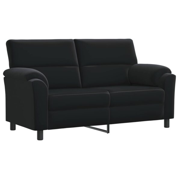vidaXL Sada pohoviek 3 pcs Čierna Zamat – Obrázok 4