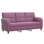 vidaXL Sada pohoviek 3 pcs Fialová Zamat – Obrázok 5