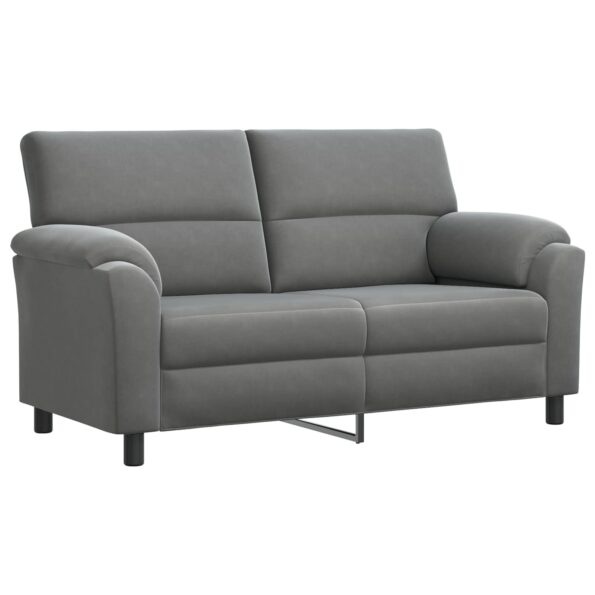 vidaXL Sada pohoviek 2 pcs Tmavosivá Zamat – Obrázok 3