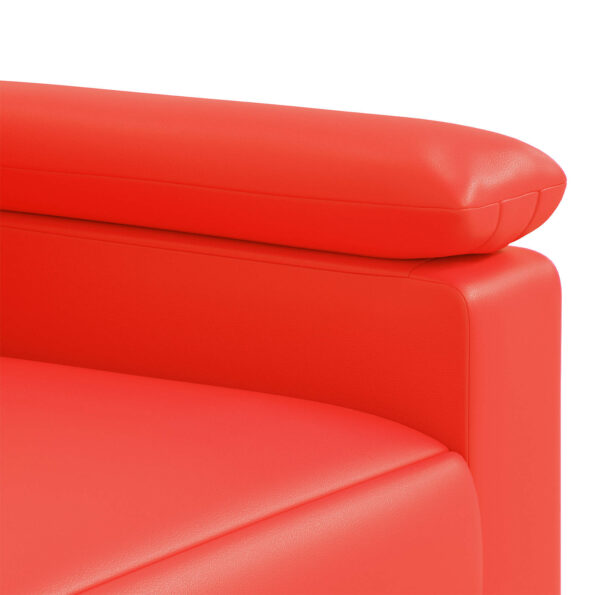 vidaXL Sada pohoviek 2 pcs Červená Umelá koža – Obrázok 5