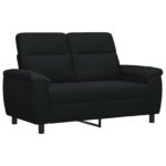 vidaXL Sada pohoviek 2 pcs Čierna Látka – Obrázok 4