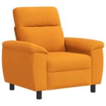 vidaXL Sada pohoviek 2 pcs Tmavá žltá Látka – Obrázok 3