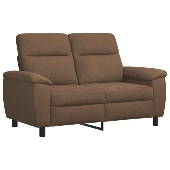 vidaXL Sada pohoviek 2 pcs Hnedá Látka – Obrázok 4