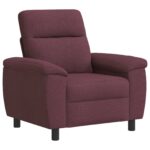 vidaXL Sada pohoviek 2 pcs Fialová Látka – Obrázok 3
