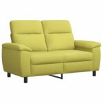 vidaXL Sada pohoviek 2 pcs Svetlo zelená Látka – Obrázok 4