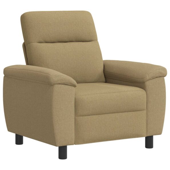 vidaXL Sada pohoviek 2 pcs Svetlohnedá Látka – Obrázok 3