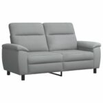 vidaXL Sada pohoviek 2 pcs Svetlosivá Látka – Obrázok 4