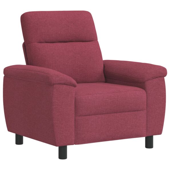 vidaXL Sada pohoviek 2 pcs Víno červené Látka – Obrázok 3