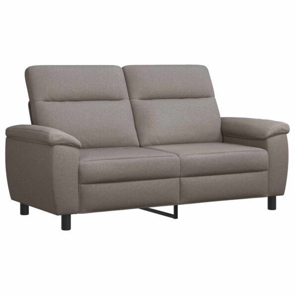 vidaXL Sada pohoviek 2 pcs Sivohnedá Látka – Obrázok 4