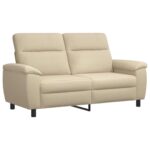 vidaXL Sada pohoviek 2 pcs Krémová Látka – Obrázok 4