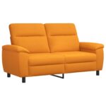 vidaXL Sada pohoviek 2 pcs Tmavá žltá Látka – Obrázok 4
