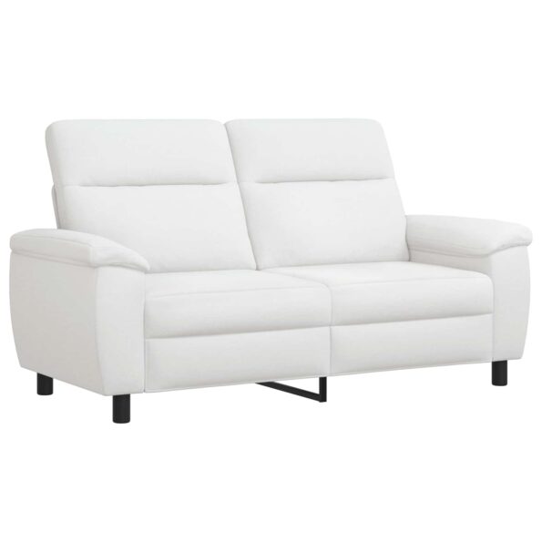 vidaXL Sada pohoviek 2 pcs Biela Látka – Obrázok 4