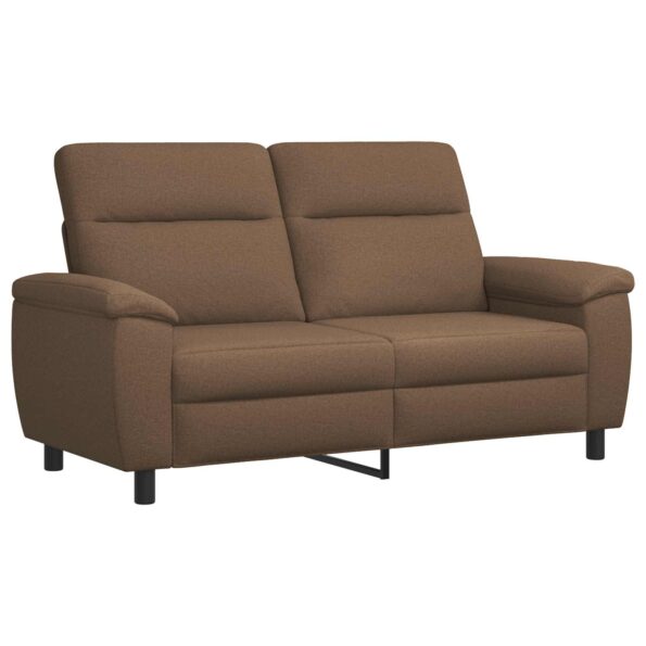 vidaXL Sada pohoviek 2 pcs Hnedá Látka – Obrázok 4