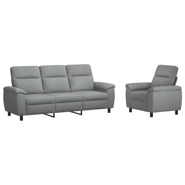 vidaXL Sada pohoviek 2 pcs Svetlosivá Látka – Obrázok 2