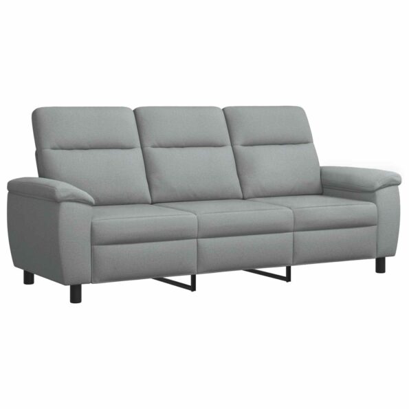 vidaXL Sada pohoviek 2 pcs Svetlosivá Látka – Obrázok 4