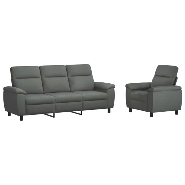 vidaXL Sada pohoviek 2 pcs Tmavosivá Látka – Obrázok 2