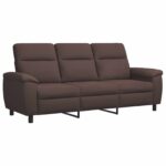 vidaXL Sada pohoviek 2 pcs Tmavohnedá Látka – Obrázok 4