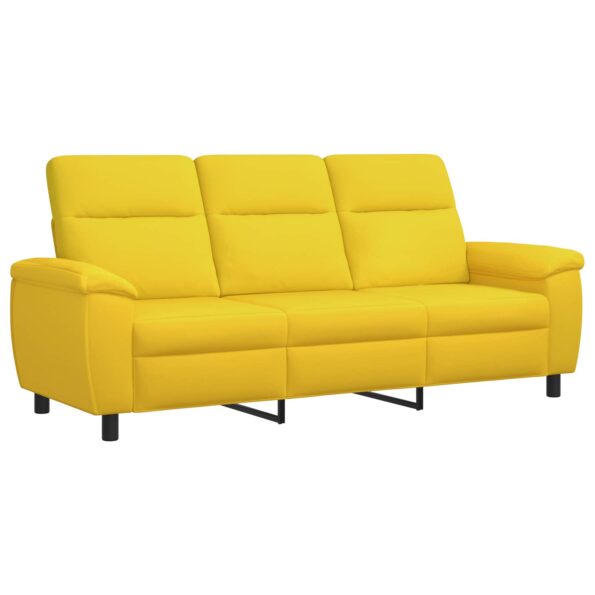 vidaXL Sada pohoviek 2 pcs Svetložltá Látka – Obrázok 4