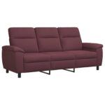 vidaXL Sada pohoviek 2 pcs Fialová Látka – Obrázok 4