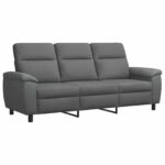 vidaXL Sada pohoviek 3 pcs Tmavosivá Látka – Obrázok 5