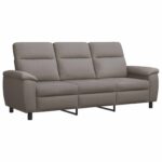 vidaXL Sada pohoviek 3 pcs Sivohnedá Látka – Obrázok 5