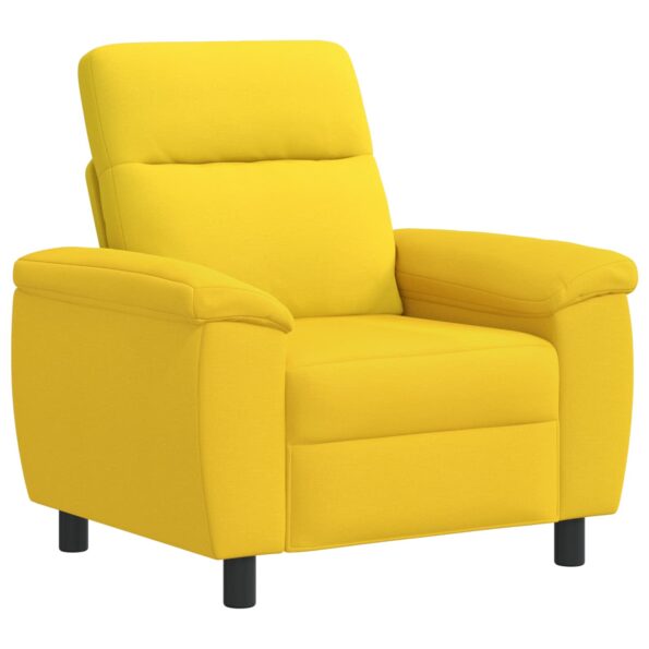 vidaXL Sada pohoviek 3 pcs Svetložltá Látka – Obrázok 3