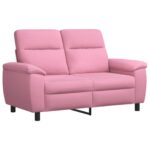 vidaXL Sada pohoviek 3 pcs Ružová Látka – Obrázok 4