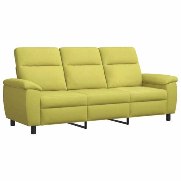 vidaXL Sada pohoviek 3 pcs Svetlo zelená Látka – Obrázok 5