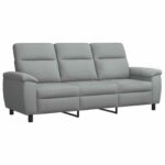 vidaXL Sada pohoviek 3 pcs Svetlosivá Látka – Obrázok 5