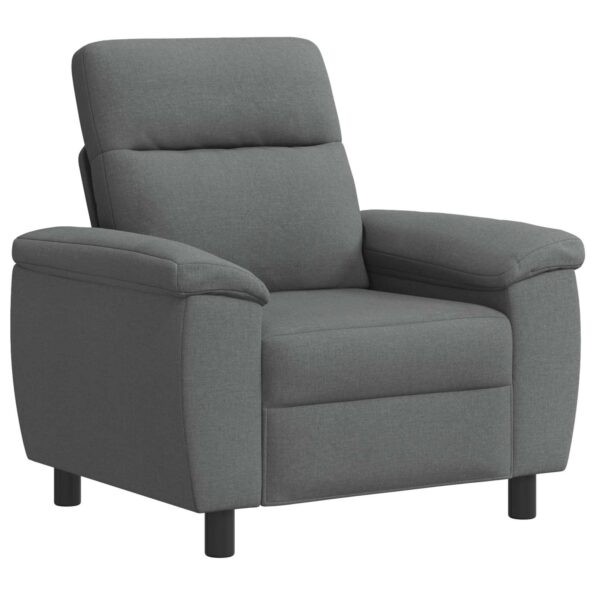 vidaXL Sada pohoviek 3 pcs Tmavosivá Látka – Obrázok 3