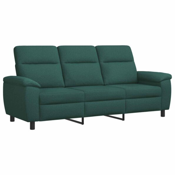 vidaXL Sada pohoviek 3 pcs Tmavozelená Látka – Obrázok 5
