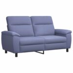 vidaXL Sada pohoviek 3 pcs Modrá džínovina Látka – Obrázok 4