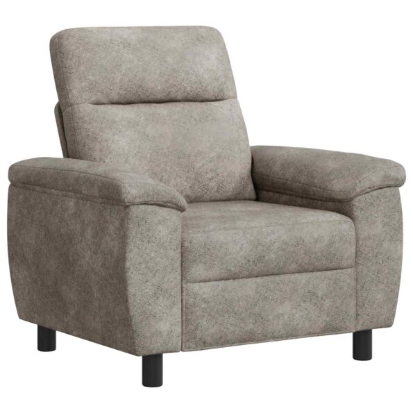 vidaXL Sada pohoviek 3 pcs Svetlosivá Faux semišová koža – Obrázok 3
