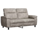 vidaXL Sada pohoviek 3 pcs Svetlosivá Faux semišová koža – Obrázok 4