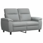 vidaXL Sada pohoviek 2 pcs Svetlosivá Látka – Obrázok 3