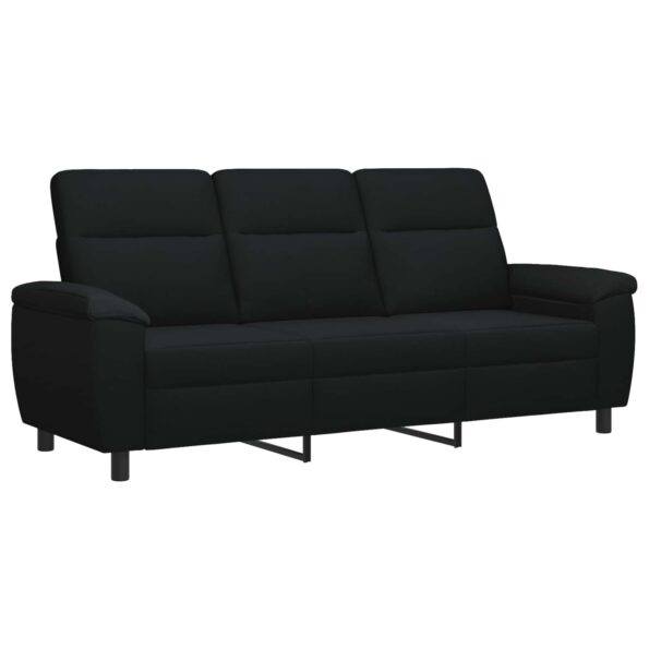 vidaXL Sada pohoviek 2 pcs Čierna Látka – Obrázok 4